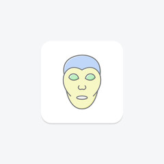 Clay Mask, vector, pixel perfect, illustrator file