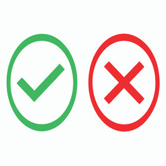 check mark and cross vector