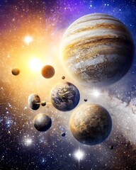Planetary alignment in a colorful cosmos