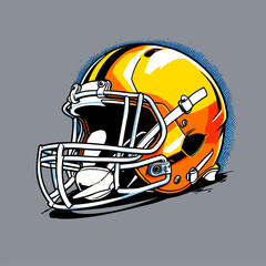 Fototapeta premium American football helmet vector image for design needs