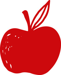 Red apple doodle