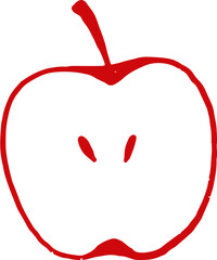 Red apple doodle