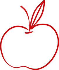 Red apple doodle