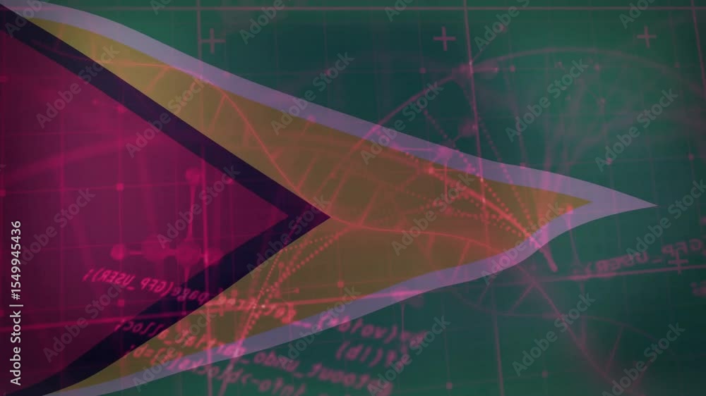 Poster half arrow appearing, pulsing edges, sliding grid, scrolling formulas, tracing nodes showing data