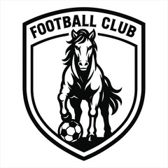 Stallion Football Club Mascot Vector Logo