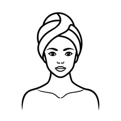 elegant spa beauty drawing vector art