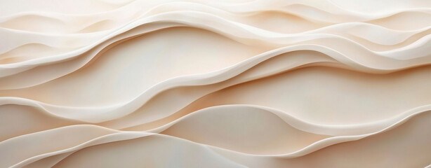 Abstract Cream Waves Background Design
