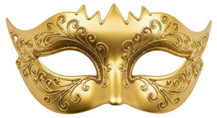 Isolated Gold Masquerade Mask