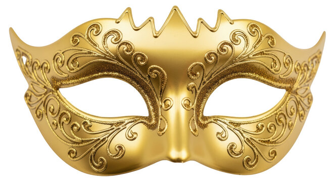 Isolated Gold Masquerade Mask
