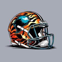 American football helmet vector image for design needs