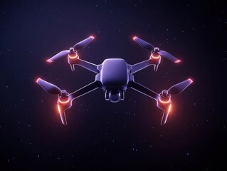 Naklejka premium Drone in space