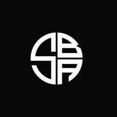 SBA logo SBA icon SBA monogram SBA letter minimalist Circle flat Unique modern abstract logo design.
