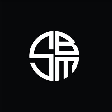 SBM logo SBM icon SBM monogram SBM letter minimalist Circle flat Unique modern abstract logo design.