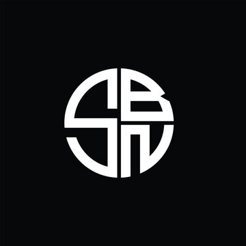 SBN logo SBN icon SBN monogram SBN letter minimalist Circle flat Unique modern abstract logo design.