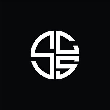 SCS logo SCS icon SCS monogram SCS letter minimalist Circle flat Unique modern abstract logo design.