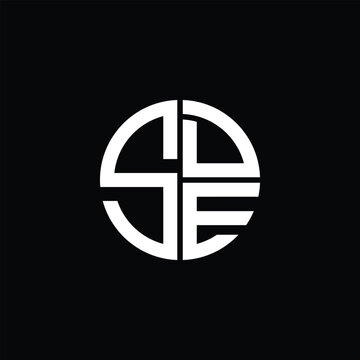 SDE logo SDE icon SDE monogram SDE letter minimalist Circle flat Unique modern abstract logo design.