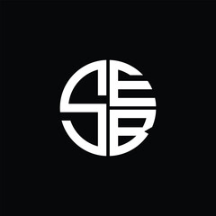 SEB logo SEB icon SEB monogram SEB letter minimalist Circle flat Unique modern abstract logo design.