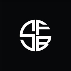 SFB logo SFB icon SFB monogram SFB letter minimalist Circle flat Unique modern abstract logo design.