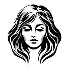 3d vector logo design for beauty salon or hair