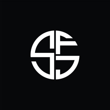 SFJ logo SFJ icon SFJ monogram SFJ letter minimalist Circle flat Unique modern abstract logo design.
