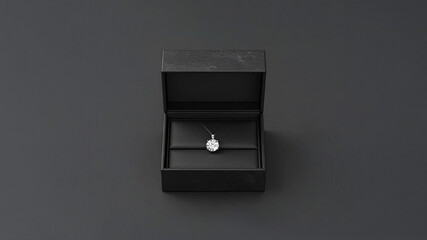 Subtle Sparkle: Elegant Pendant in Black Jewelry Box