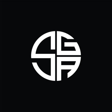 SGA logo SGA icon SGA monogram SGA letter minimalist Circle flat Unique modern abstract logo design.