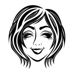 vector logo design for beauty salon or hair 