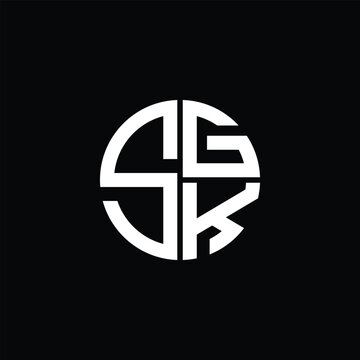 SGK logo SGK icon SGK monogram SGK letter minimalist Circle flat Unique modern abstract logo design.