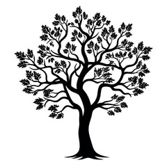 Obraz premium elm silhouette vector illustration elm silhouette