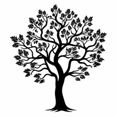 Obraz premium elm silhouette illustration elm silhouette