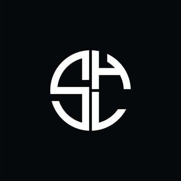 SHL logo SHL icon SHL monogram SHL letter minimalist Circle flat Unique modern abstract logo design.