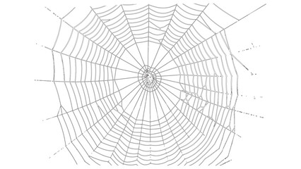 Thin Spider Web with Natural Irregular Pattern Outline