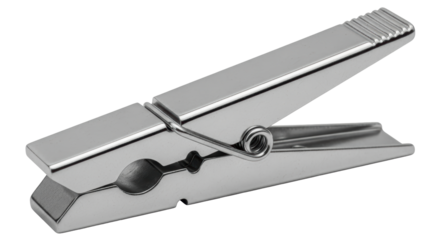 Isolated Silver Clothes Peg