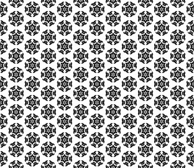 Black and white seamless abstract pattern. Background and backdrop. Grayscale ornamental design.