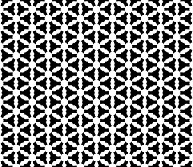Black and white seamless abstract pattern. Background and backdrop. Grayscale ornamental design.