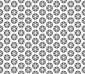Black and white seamless abstract pattern. Background and backdrop. Grayscale ornamental design.