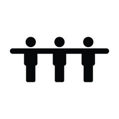 People icon vector male and female group of persons symbol in glyph pictogram illustration