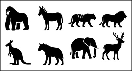 Wild Animal Silhouette Icons