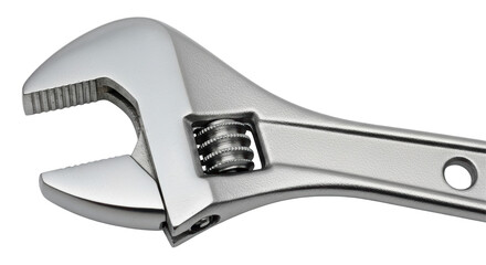 Isolated Silver Adjustable Wrench
