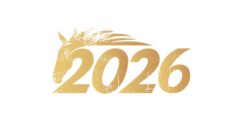 Chinese New Year 2026 – Year of the Horse! Featuring a vintage calligraphy Horse symbol with classic grain texture. Perfect for greeting cards, banners, posters, and festive web designs.