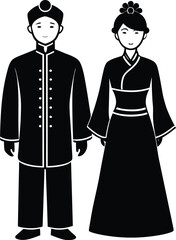 vector illustration of a couple