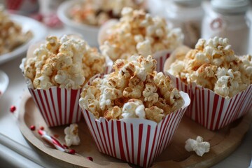 Popcorn in a small paper wrap