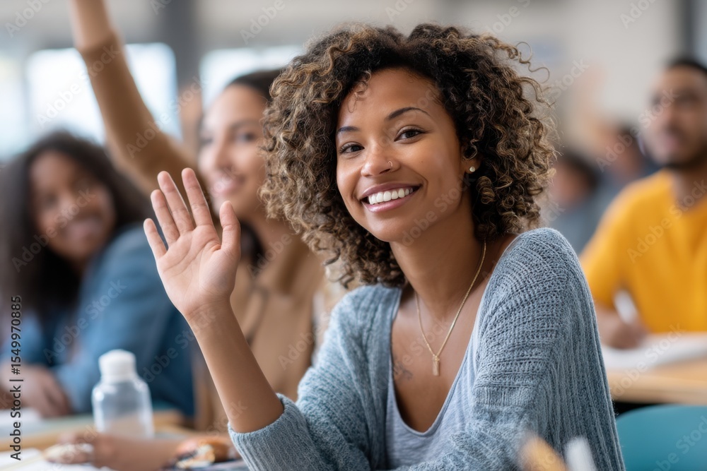 Poster student engagement rises in diverse classroom setting during interactive learning session