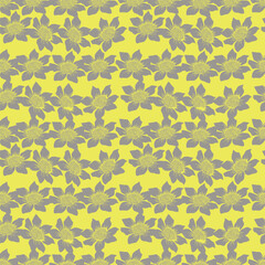 multicolor exotic hand drawn floral seamless pattern