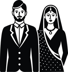 vector illustration of a young couple