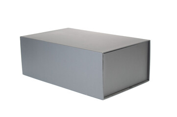 Closed shoe box isolated on a white background