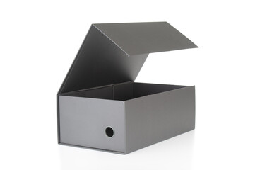 Empty shoe box isolated on a white background