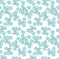 Ditsy Flowers Seamless Pattern. Fashionable print for textiles, wallpaper and packaging.

