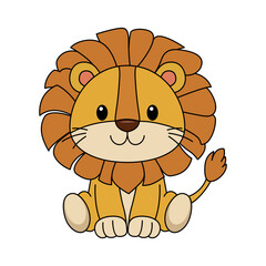 leão desenho infantil minimalista