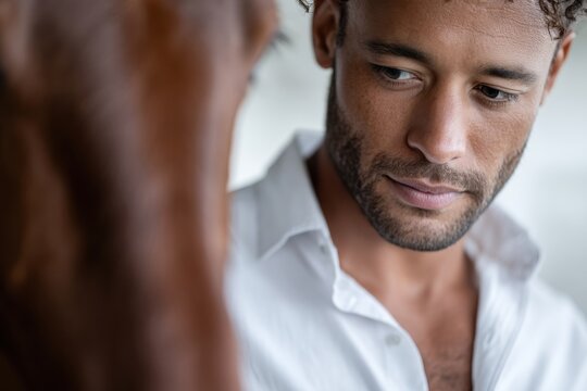 Innovative horse breeder enhancing equine breeding practices with creativity and expertise